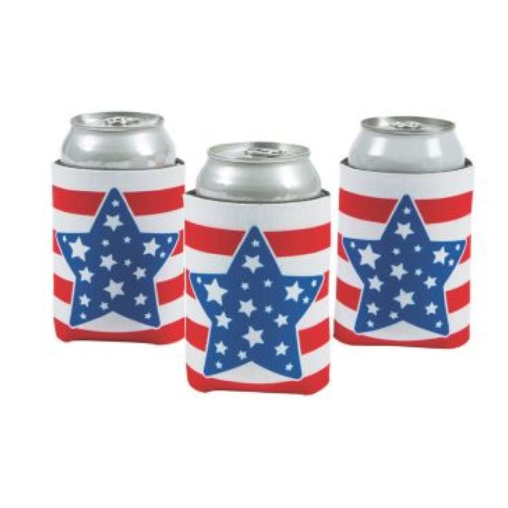 Stars and Stripes Can Jacket Can Cooler, 4-pack