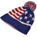 Stars & Stripes Pom-Pom Toboggan Beanie, photo 3