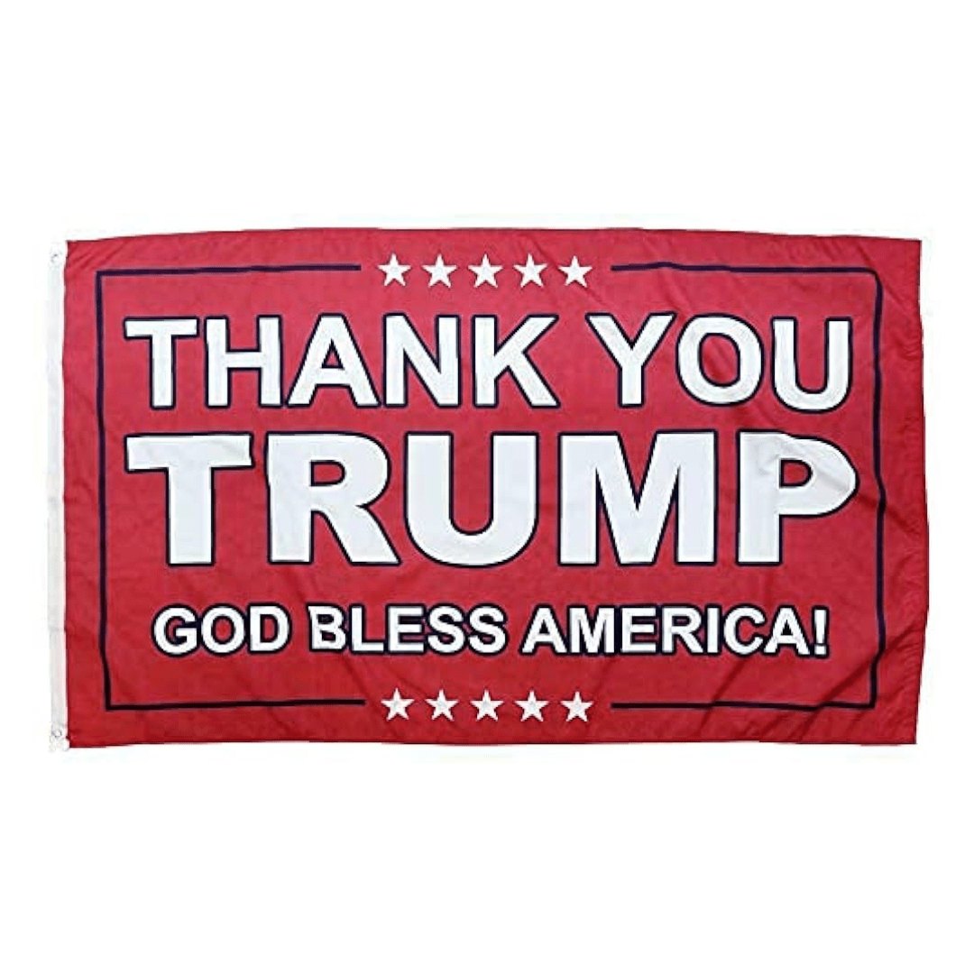 Thank You Trump God Bless America Flag, 3 x 5 ft