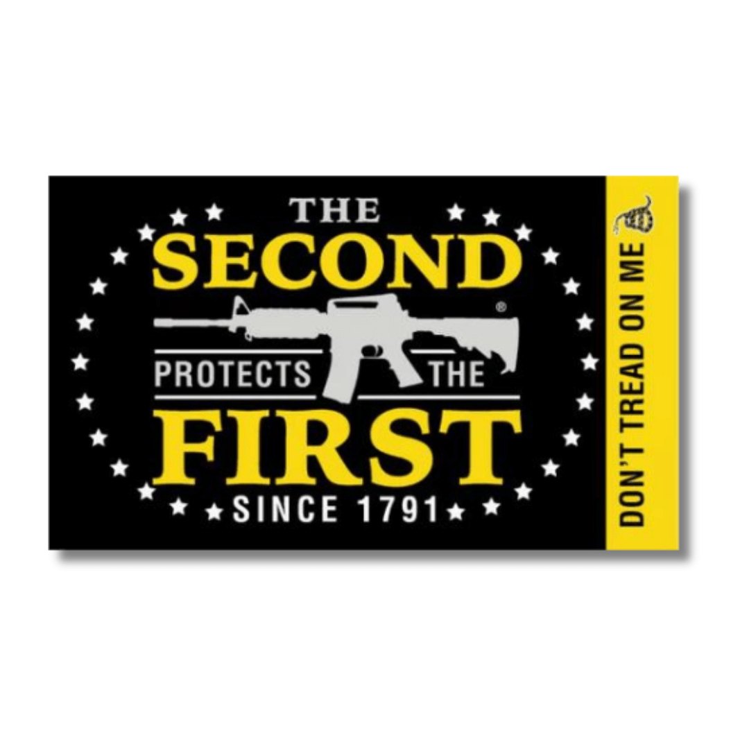 The Second Protects the First, Don't Tread on Me Flag, 3 x 5 ft