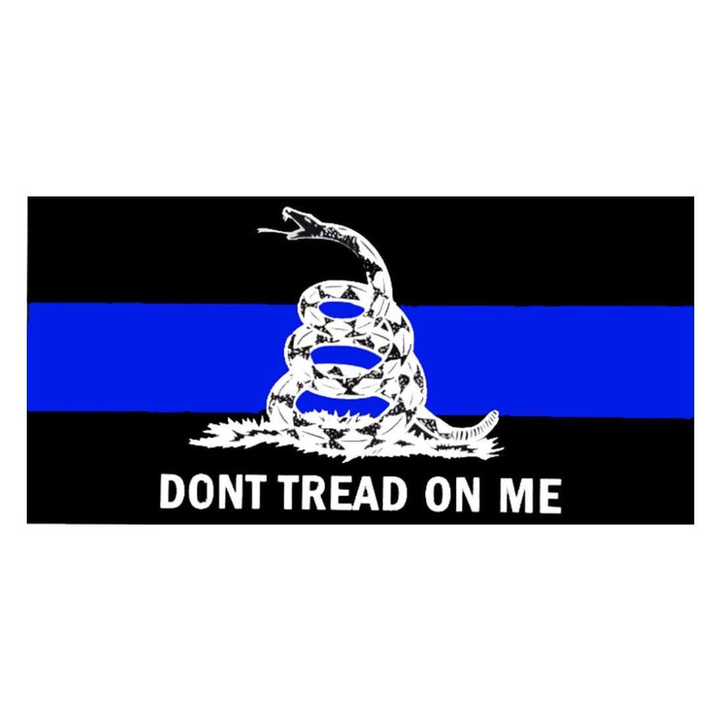 Thin Blue Line Don't Tread on Me Bumper Sticker