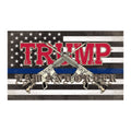 Trump Law & Order Thin Blue Line Flag, 3 x 5 ft