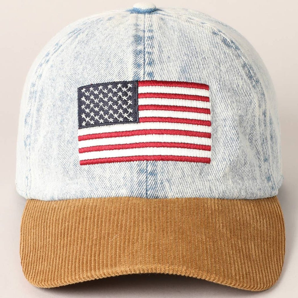 Two-Toned American Flag Hat