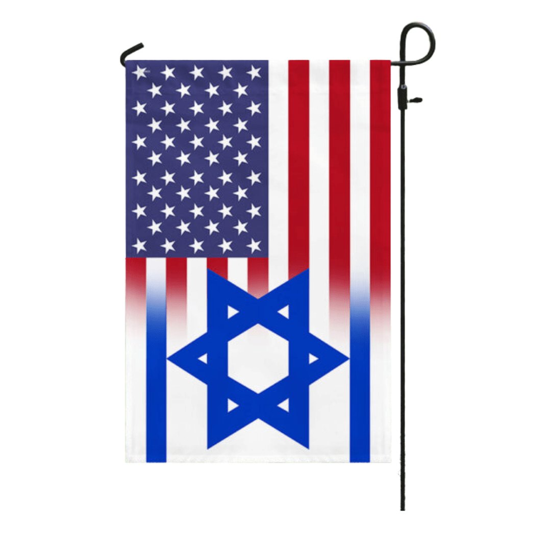 USA and Israel Fade Garden Flag, 12 x 18 in