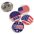 USA Flag Button, 4-pack